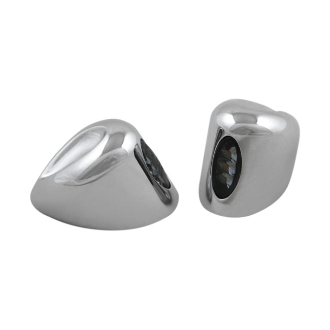 Kodlin Elypse LED Mini-Blinker vorne Chrom mit DLR-Tagfahrlicht für Harley-Davidson Road Glide & Low Rider (15–24)