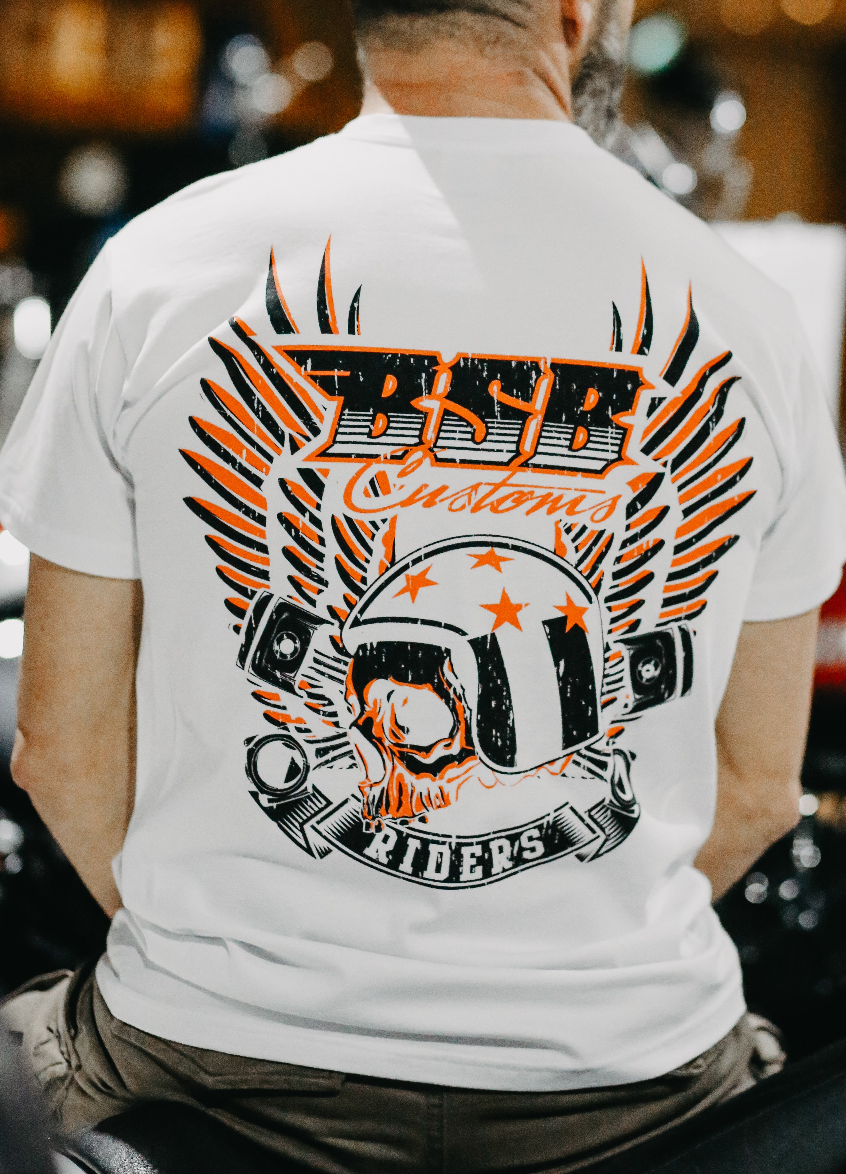 BSB Customs "Riders" T-Shirts Weiß