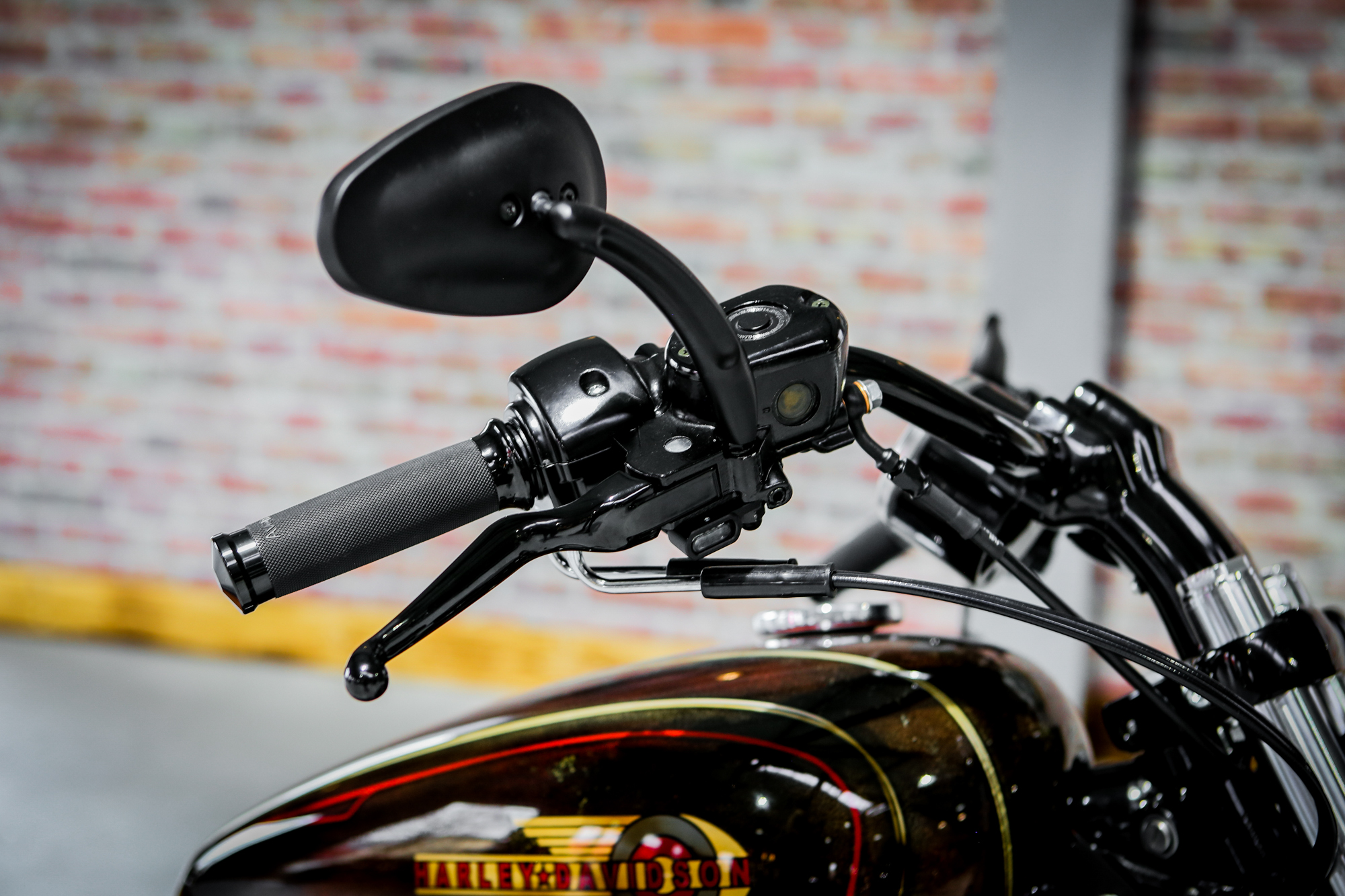 BSB Customs Mini Blinker für Harley Softail Dyna Sportster Modelle unter der Armatur SCHWARZ