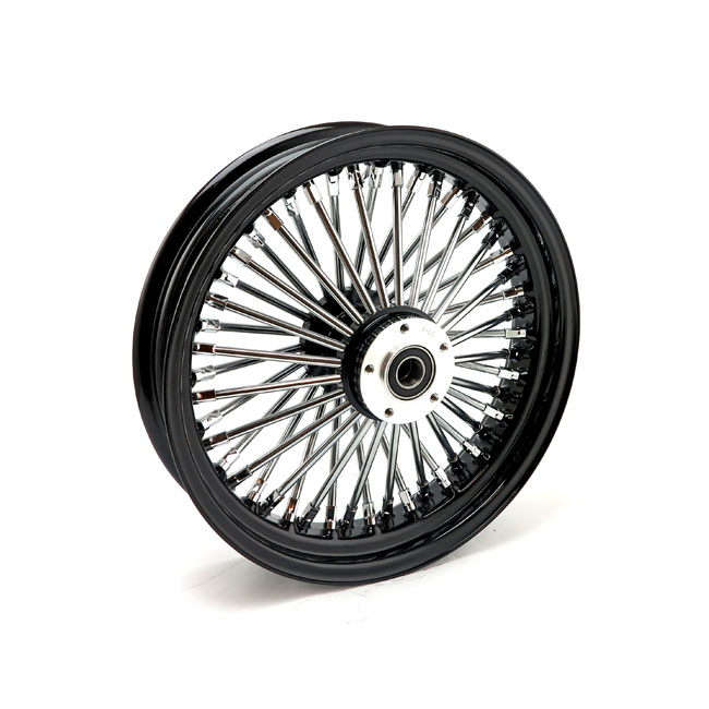 MCS Radial 48 Fat Spoke front wheel 3.50 x 18 DF black mit Gutachten ( Dual Flansh)
