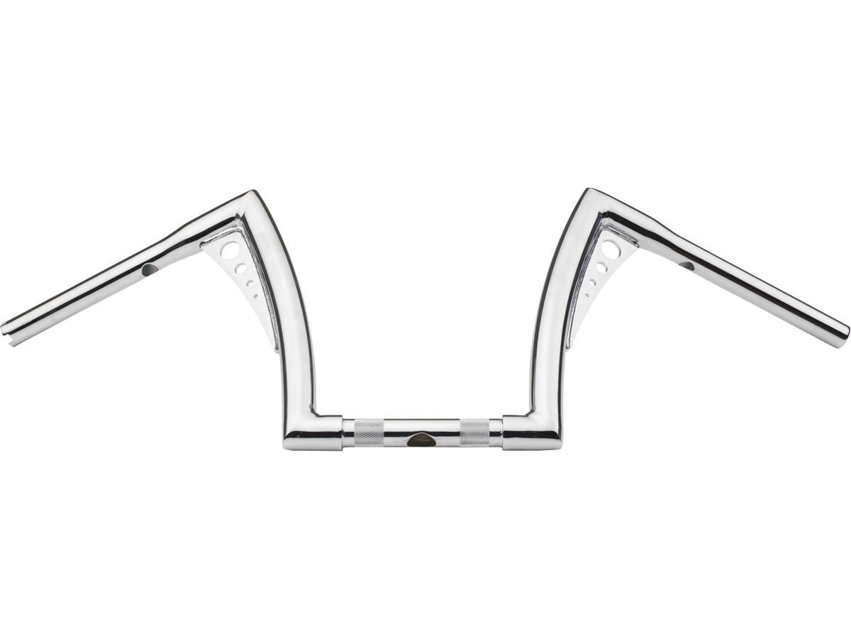 Santee 12" Bonanza Fat Handlebar – Non-Dimpled, 3-Hole, Chrome, 1 1/4", Throttle By Wire – für Harley-Davidson Touring, Softail & Dyna Modelle