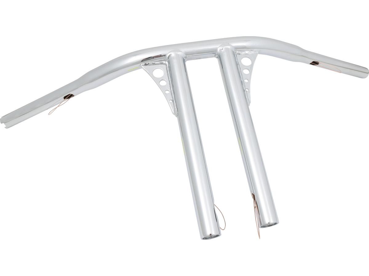 Santee 12" Straight-Up T-Bar Handlebar Non-Dimpled 4-Loch Chrome 1 1/4" Throttle By Wire für Harley-Davidson Modelle