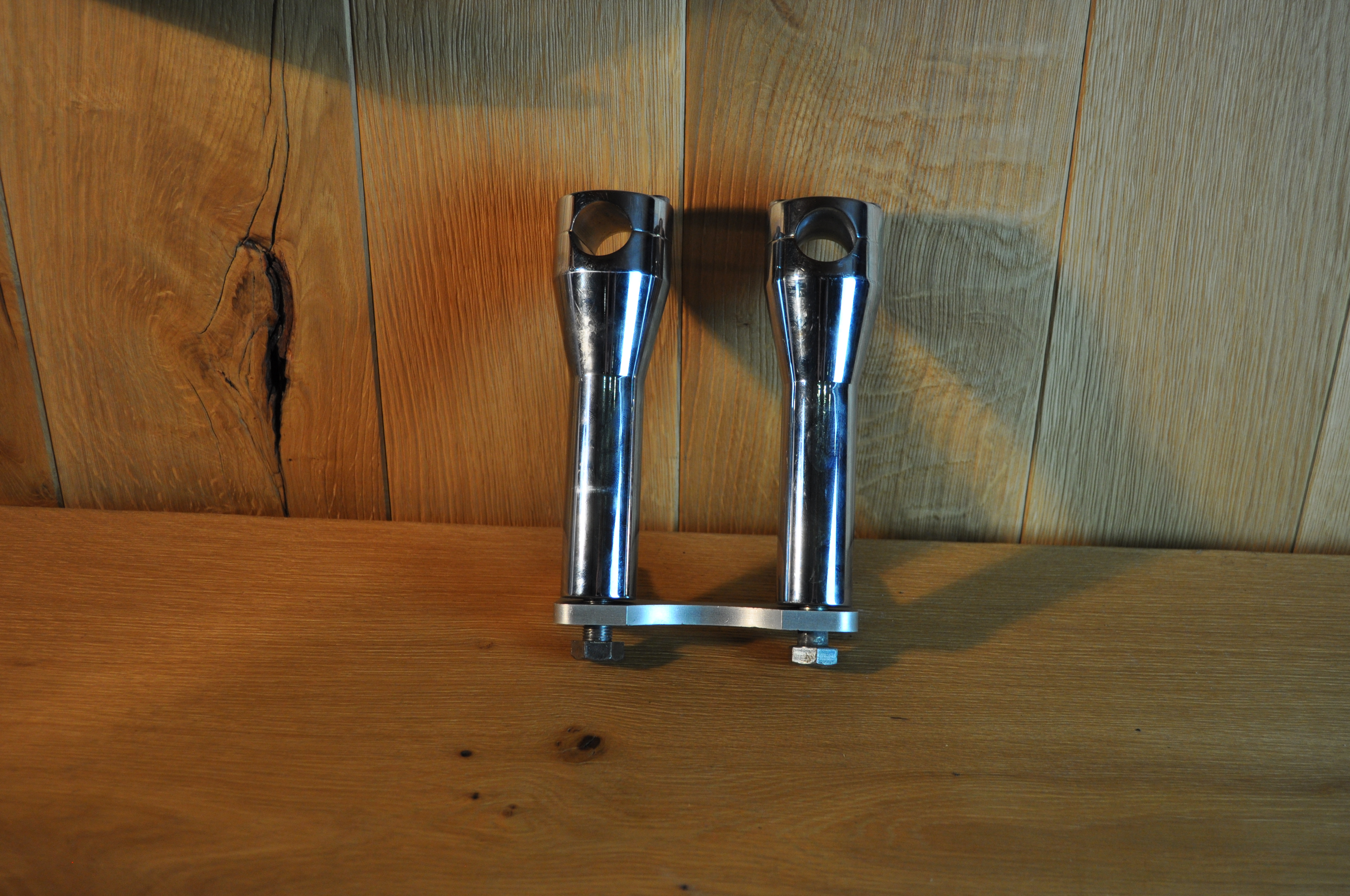 Ritz Riser 32mm Chrom Aluminium 15cm Höhe für Harley-Davidson 1" Lenker – Sportster, Dyna, Softail