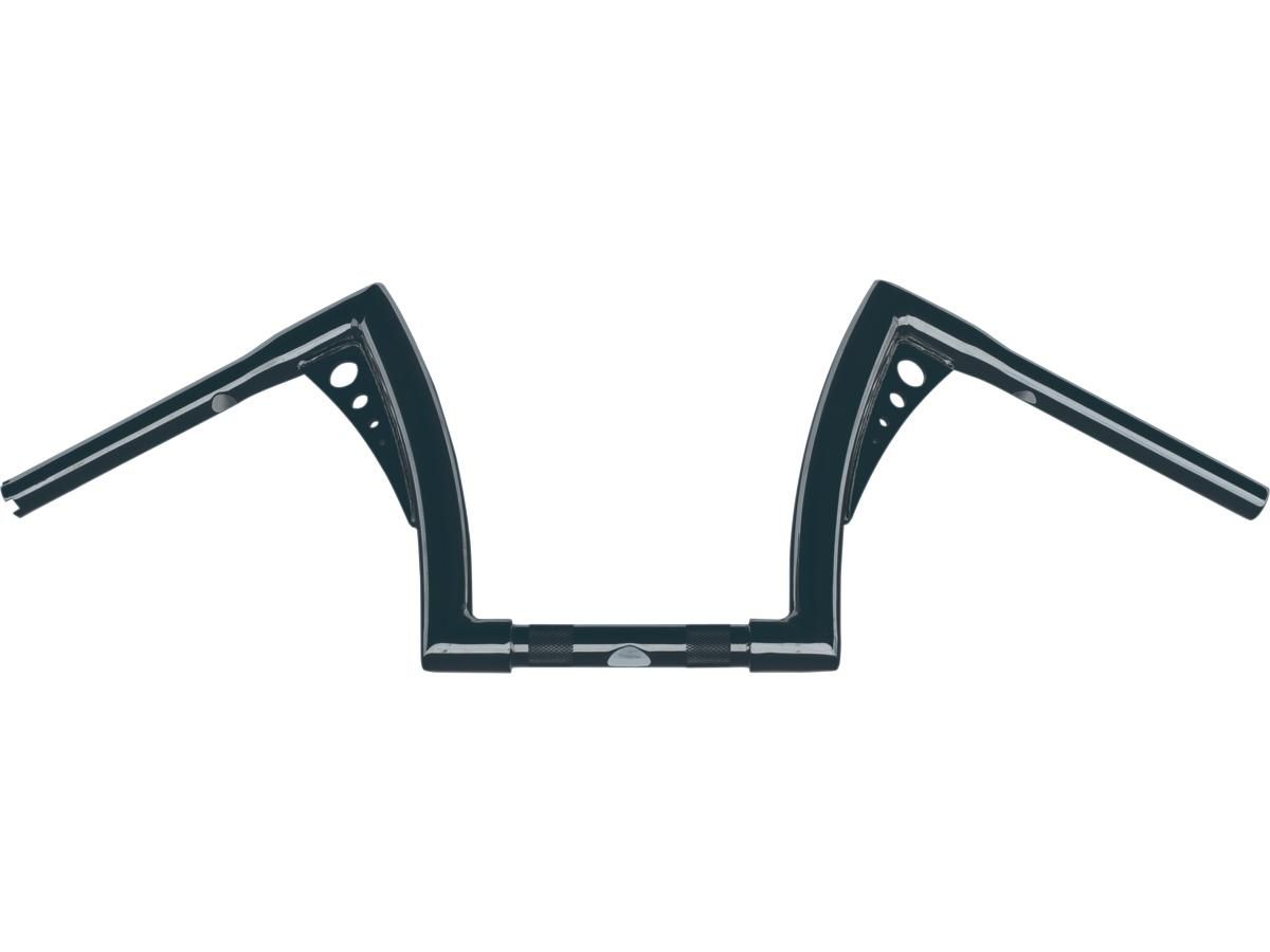 Santee 14" Bonanza Fat Handlebar Non-Dimpled Schwarz Pulverbeschichtet 3-Loch 1 1/4" Throttle By Wire für Harley-Davidson Modelle