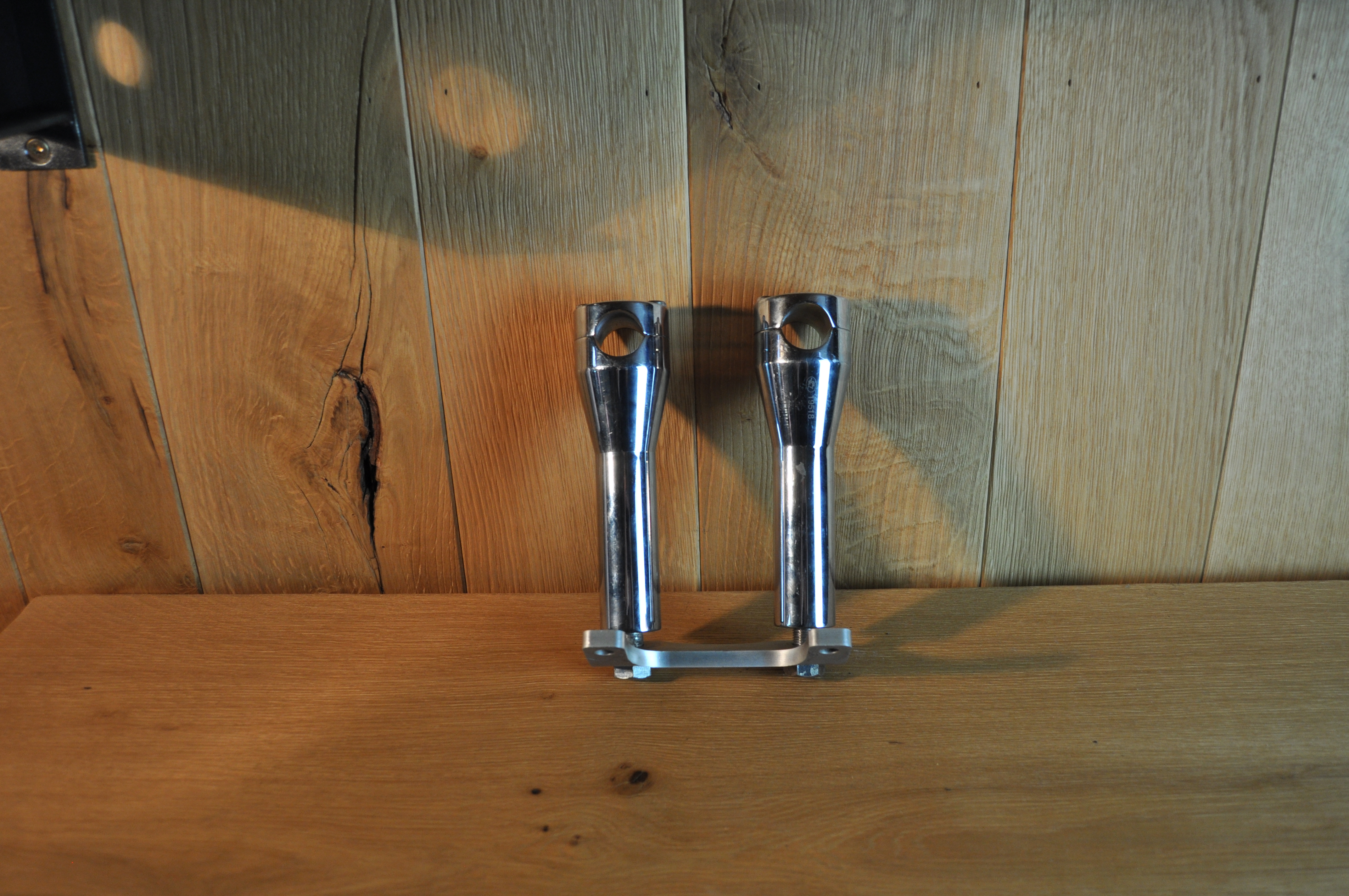Ritz Riser 32mm Chrom Aluminium 15cm Höhe für Harley-Davidson 1" Lenker – Sportster, Dyna, Softail