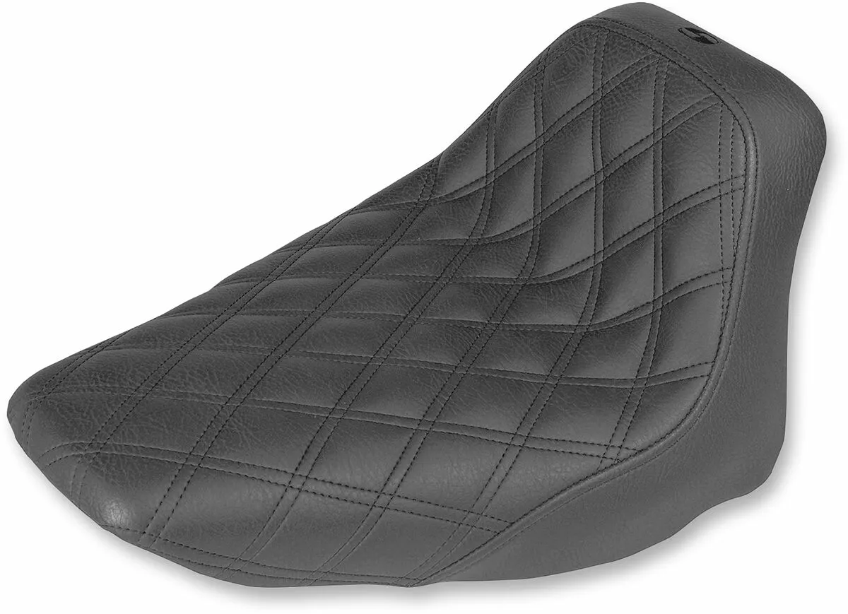 Saddlemen Renegade Lattice Stitch Solo Seat – Saddlemen für Harley FLSTC Heitage Modelle 2006-2017 – Komfort & Stil  / SCHWARZ   