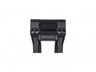 Santee 8" Fastback Risers für OE Digital Speedometer Schwarz 1" Anodized Harley-Davidson – Art.-Nr. 922091