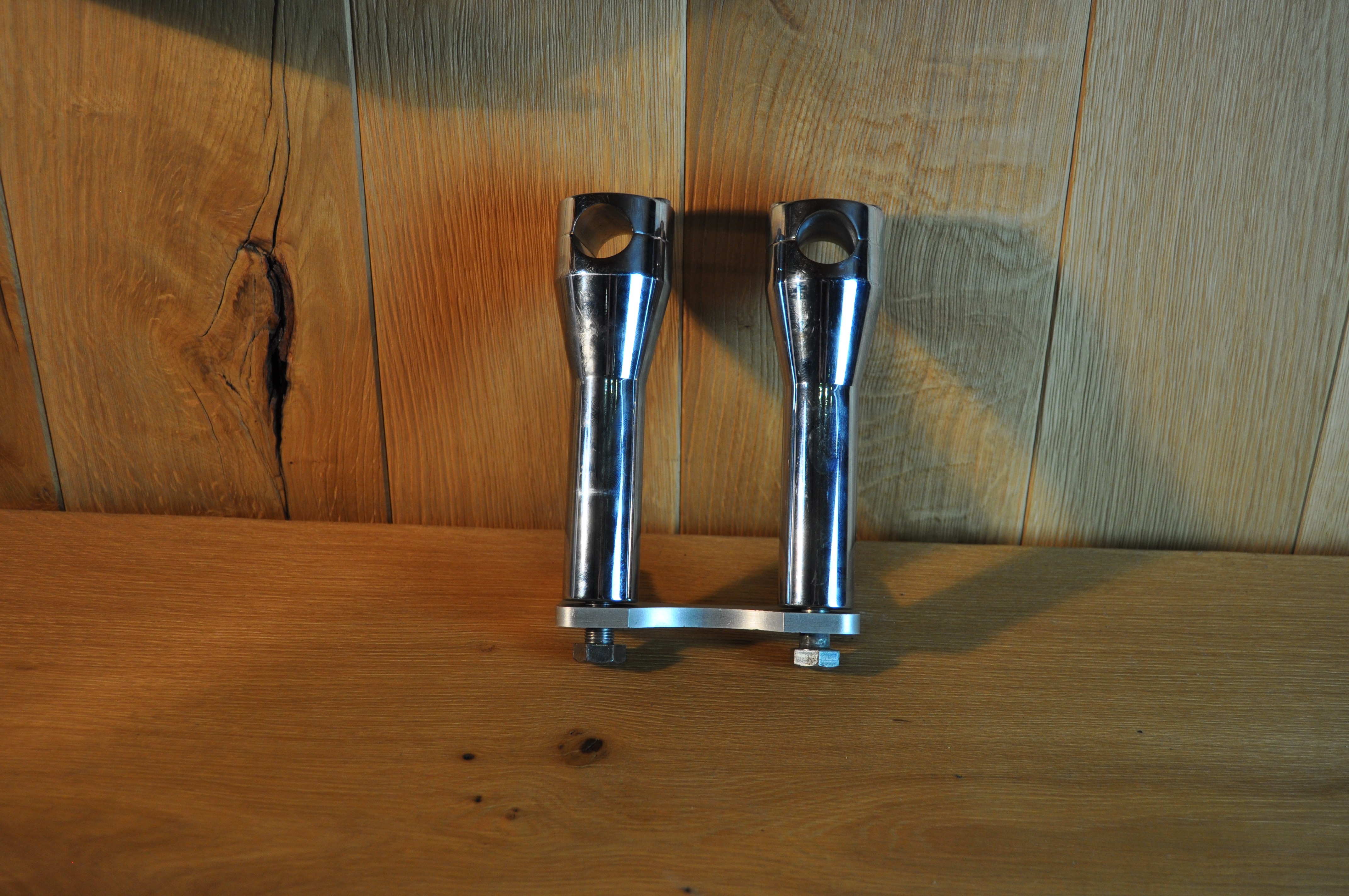 Ritz Riser 32mm Chrom Aluminium 15cm Höhe für Harley-Davidson 1" Lenker – Sportster, Dyna, Softail